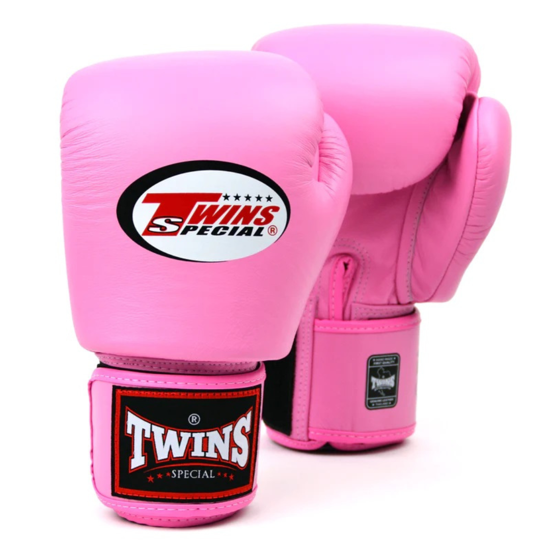 BGVL3 Twins Pink Velcro Boxing Gloves gymstero