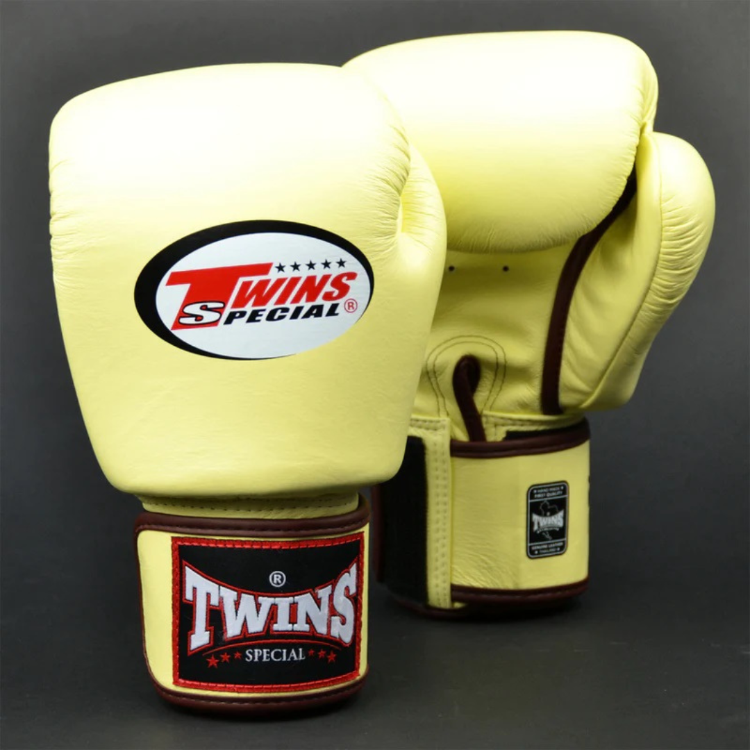 BGVL3 Twins Vanilla Velcro Boxing Gloves gymstero