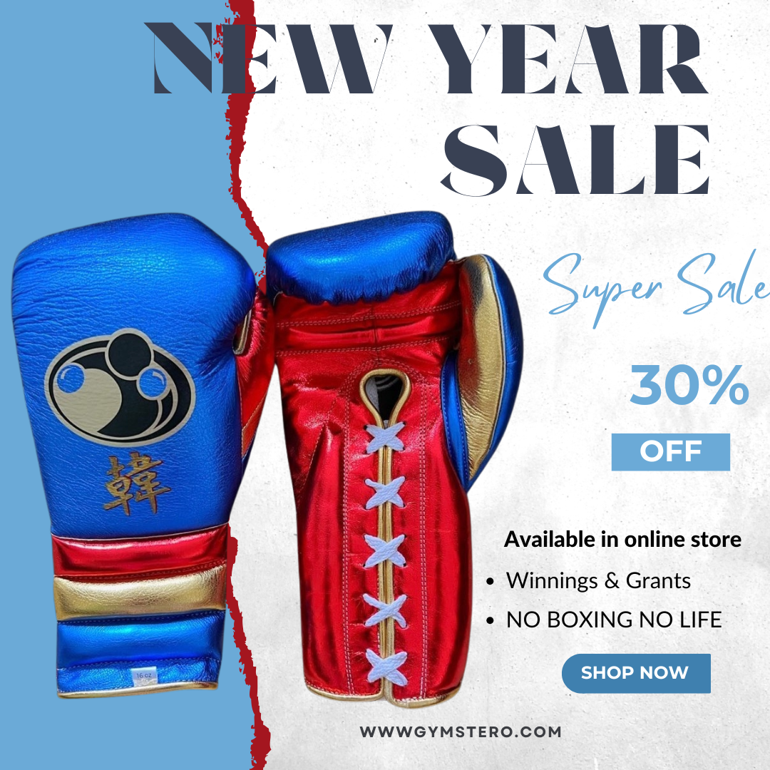 Personalized Grant Boxing Set,  BLUE,RED & GOLDEN Grant Boxing Gloves gymstero