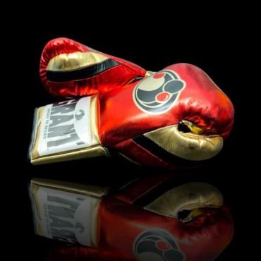 Personalized Grant Boxing Set  Red And Gold Grant Boxing Gloves