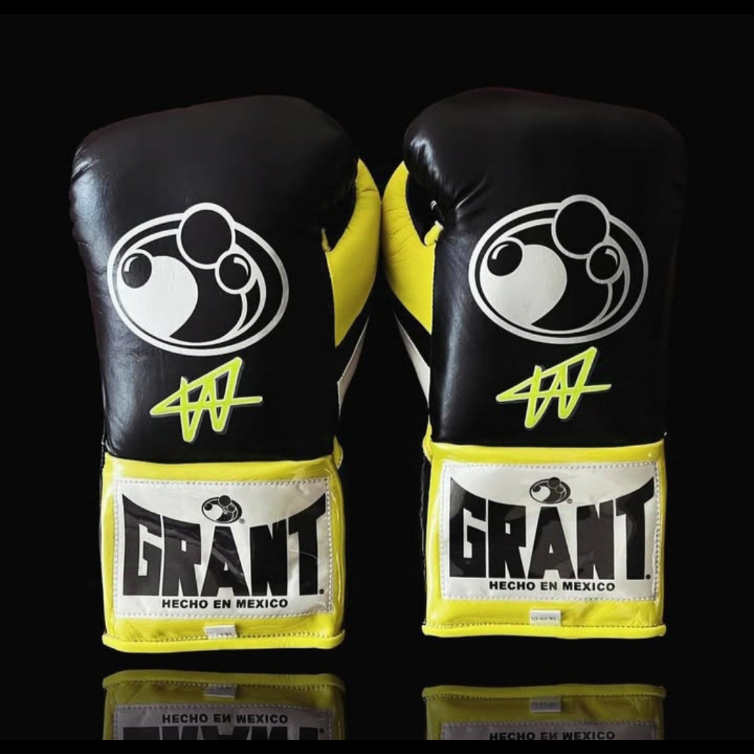 GRANT BOXING GLOVES  BLACK YELLOW COLOR GRANT BOXING SET gymstero