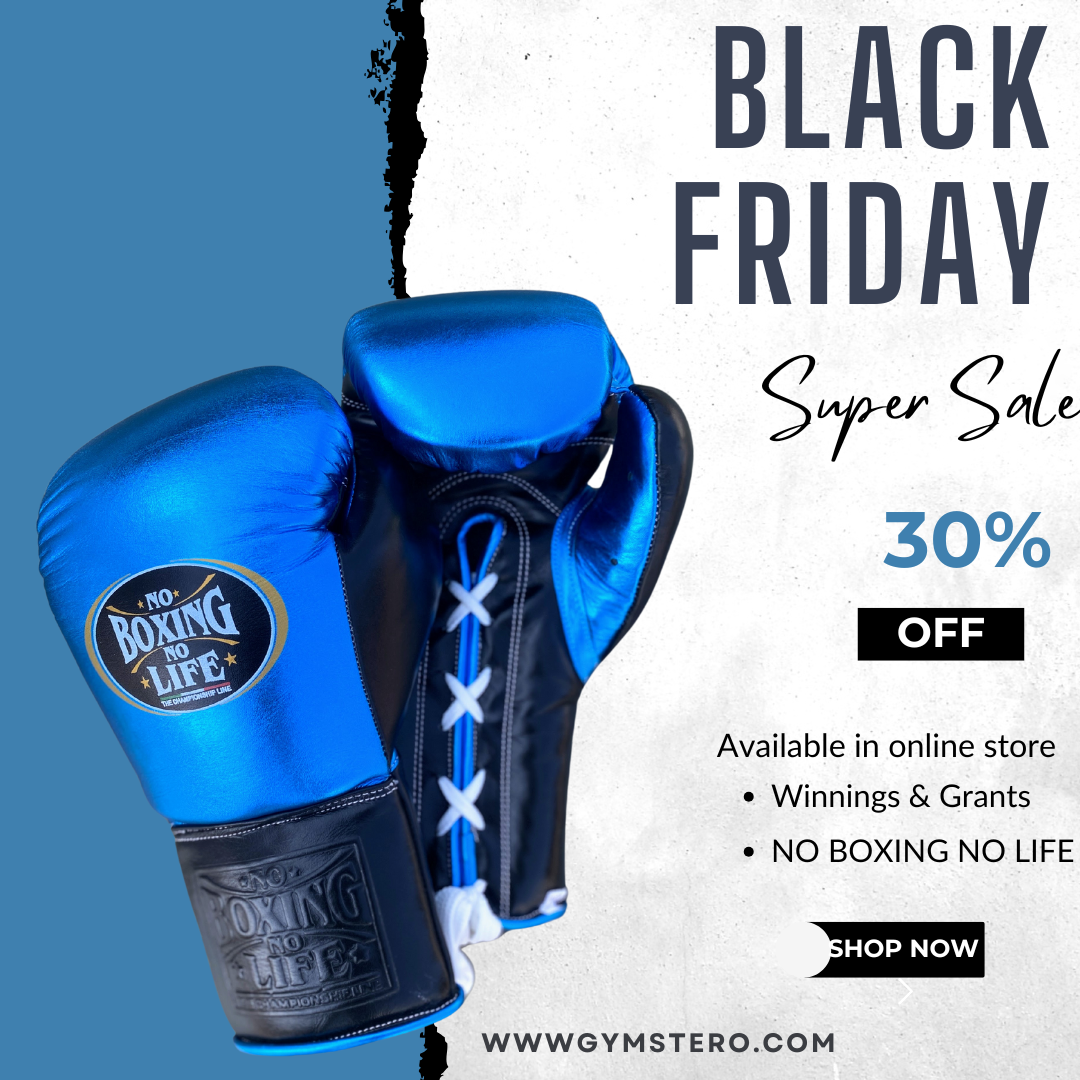 Winning Boxing Gloves, LIGHT BLUE SILVER WINNING BOXING SET gymstero