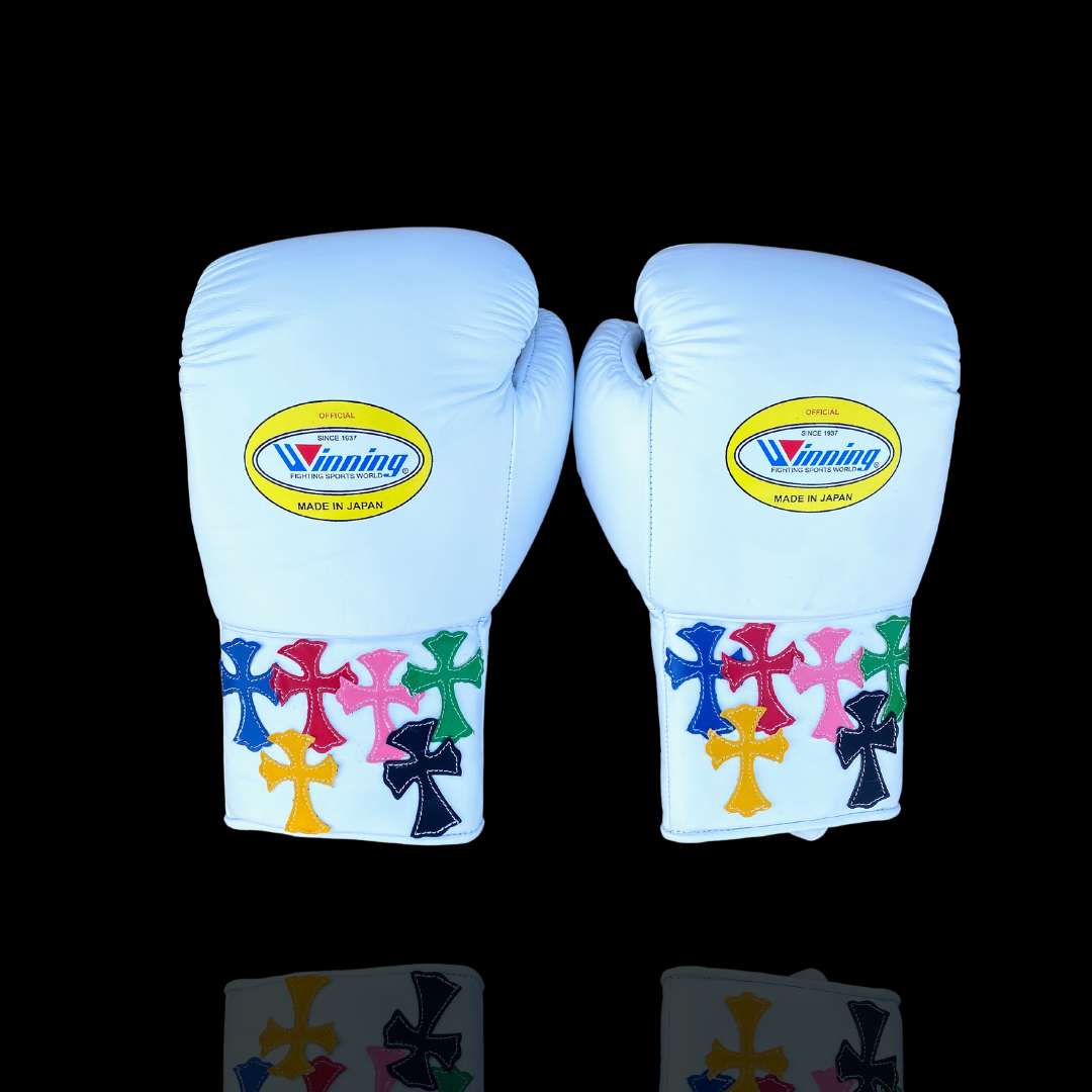 WINNING boxing glove thankgiving gift for students White Embroidery Boxing Gloves, Birthday gift for Friends, Wedding gift for Men, Gift shop, Halloween gift for Kids Christmas Gifts