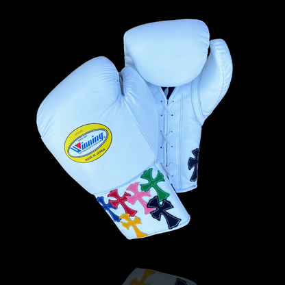 WINNING boxing glove thankgiving gift for students White Embroidery Boxing Gloves, Birthday gift for Friends, Wedding gift for Men, Gift shop, Halloween gift for Kids Christmas Gifts