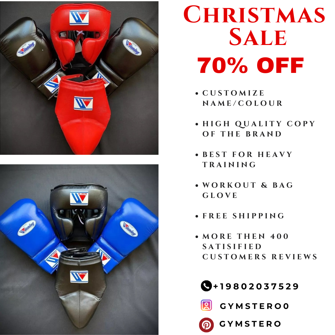 Winning Boxing Gloves & WINNING BOXING SET Triple Color Red Blue White Winning Boxing Set gymstero