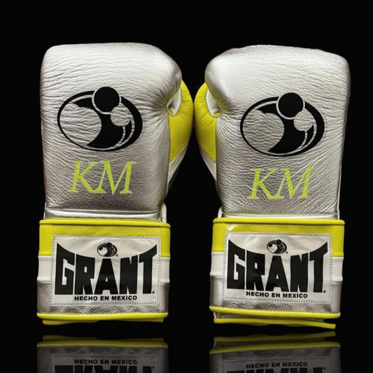 Personalized Grant Boxing Set,  white Black Grant Boxing Gloves (Copy) gymstero