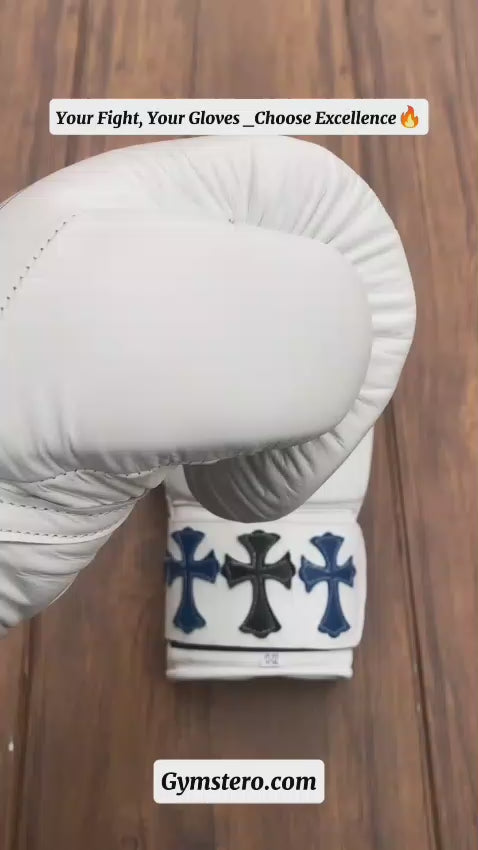 Christmas gifts Box Of WINNING boxing glove Embroidery White Navy Blue Winning Boxing Gloves