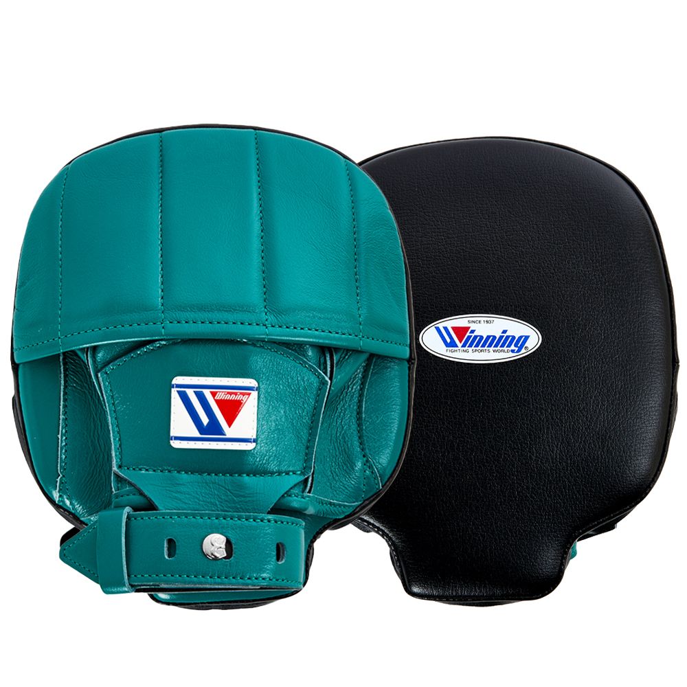 WINNING  BOXING SENDAI CUSTOM PUNCH MITTS - MINT GREEN BLACK gymstero